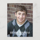 Foto Afstuderen Modern Simple Minimalist Gold Red Briefkaart (Voorkant)