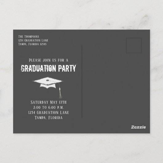 Foto Afstuderen Modern Simple Trendy Minimalist Briefkaart (Achterkant)