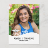 Foto Afstuderen Modern Simple Trendy Minimalist Briefkaart (Voorkant)