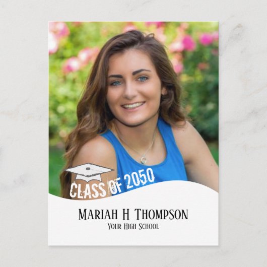 Foto Afstuderen Modern Simple Trendy Minimalist Briefkaart (Voorkant)