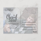 Foto Afstuderen Moderne Eenvoudige Minimale Foto T Briefkaart (Achterkant)