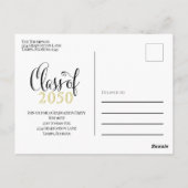 Foto Afstuderen Moderne Simple Minimalist Gold Bla Briefkaart (Achterkant)