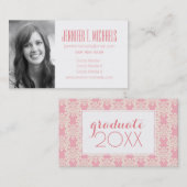 Foto Afstuderen | Natuurlijke retrodemaag Contactkaartje (Voorkant / Achterkant)