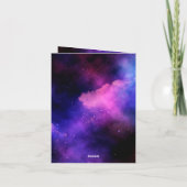 Foto afstuderen neon glow afstudeerder middelbare  bedankkaart (Achterkant)