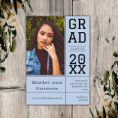 Foto Afstuderen Open House | Blauwe uitnodiging