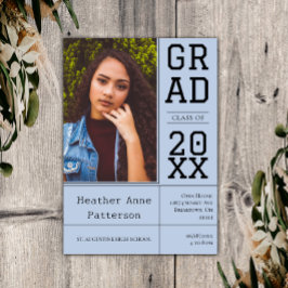 Foto Afstuderen Open House | Blauwe uitnodiging