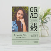 Foto Afstuderen Open House | Sage Green Kaart (Staand voorkant)