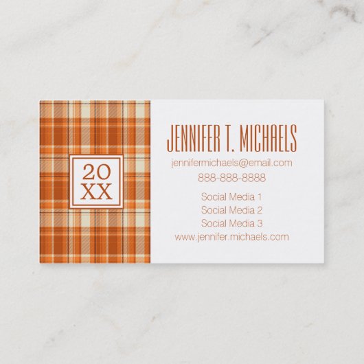 Foto Afstuderen | Oranje speldenvlees Contactkaartje (Achterkant)