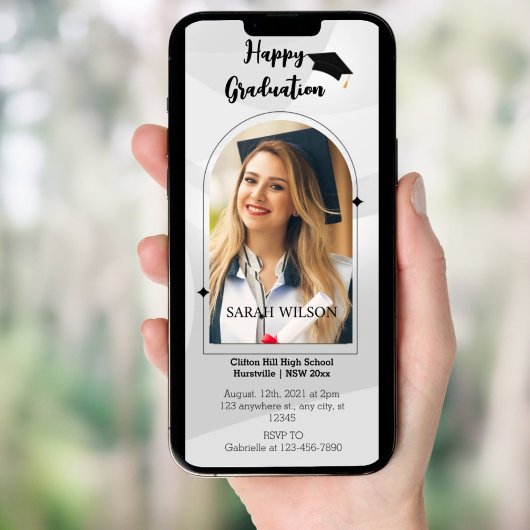 Foto Afstuderen partij Telefoon uitnodigingen