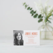 Foto Afstuderen | Pastel Stripe speldenband Contactkaartje (Staand voorkant)