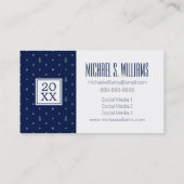 Foto Afstuderen | Patroon Anchor Polka Dots Contactkaartje (Achterkant)