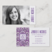 Foto Afstuderen | patroon Contactkaartje (Voorkant / Achterkant)