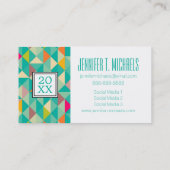 Foto Afstuderen | Patroon driehoeken Contactkaartje (Achterkant)