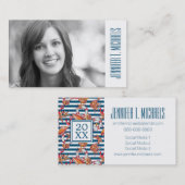 Foto Afstuderen | Patroon met staarten en staarten Contactkaartje (Voorkant / Achterkant)