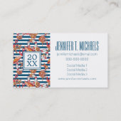 Foto Afstuderen | Patroon met staarten en staarten Contactkaartje (Achterkant)