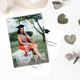 Foto Afstuderen Pet Calligrafie Hartelijk dank Kaart