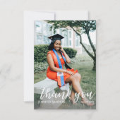 Foto Afstuderen Pet Calligrafie Hartelijk dank Kaart (Voorkant)