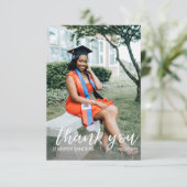 Foto Afstuderen Pet Calligrafie Hartelijk dank Kaart (Staand voorkant)