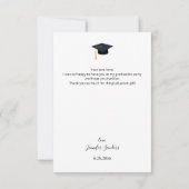 Foto Afstuderen Pet Calligrafie Hartelijk dank Kaart (Achterkant)