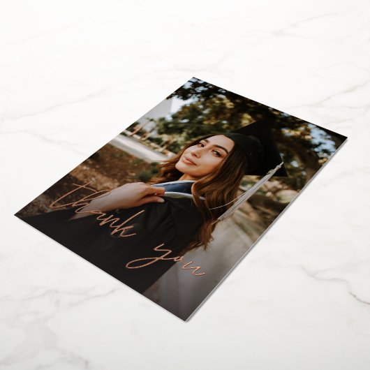 Foto Afstuderen Pet Chalkboard V Hartelijk dank Folie Uitnodiging (Gedraaid)