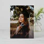 Foto Afstuderen Pet Chalkboard V Hartelijk dank Folie Uitnodiging (Staand Voorkant)