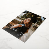 Foto Afstuderen Pet Chalkboard V Hartelijk dank Folie Uitnodiging (Gedraaid)