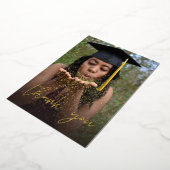 Foto Afstuderen Pet Verticale W Folie Dank u DK Uitnodiging (Gedraaid)