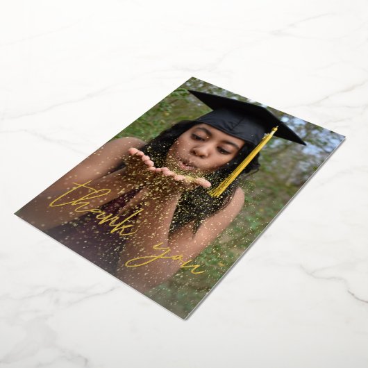 Foto Afstuderen Pet Verticale W Folie Hartelijk da Folie Uitnodiging (Gedraaid)