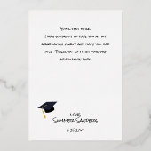 Foto Afstuderen Pet Verticale W Folie Hartelijk da Folie Uitnodiging (Achterkant)