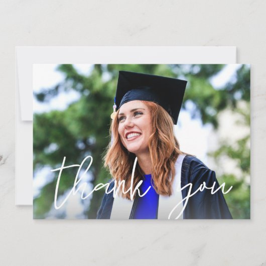 Foto Afstuderen Pet Wit Hartelijk dank Kaart (Voorkant)