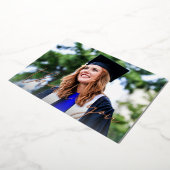 Foto Afstuderen Pet Witte H Folie Hartelijk dank Folie Uitnodiging (Gedraaid)