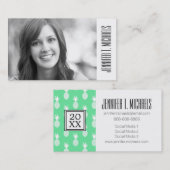 Foto Afstuderen | Pineappelpatroon Contactkaartje (Voorkant / Achterkant)