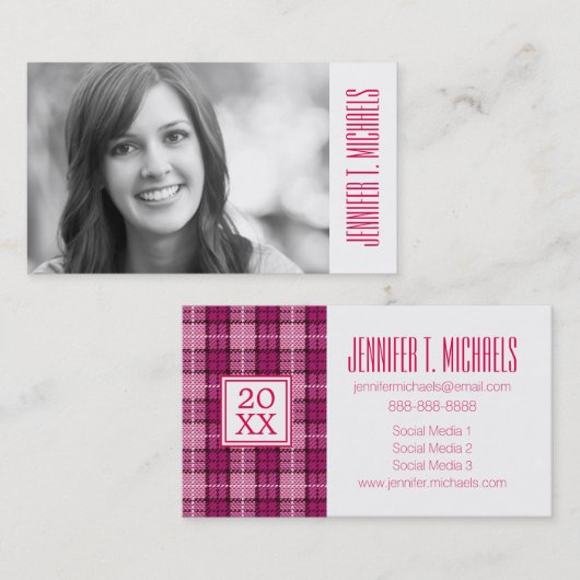 Foto Afstuderen | Pixel Play Contactkaartje (Voorkant / Achterkant)