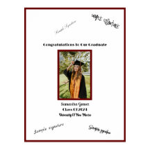 Foto Afstuderen Poster voor gasten Handtekeningen.