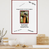 Foto Afstuderen Poster voor gasten Handtekeningen. (Keuken)