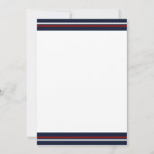 Foto Afstuderen / Red en Navy Stripe Kaart (Achterkant)