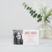 Foto Afstuderen | Retro Poppies-patroon Contactkaartje (Staand voorkant)