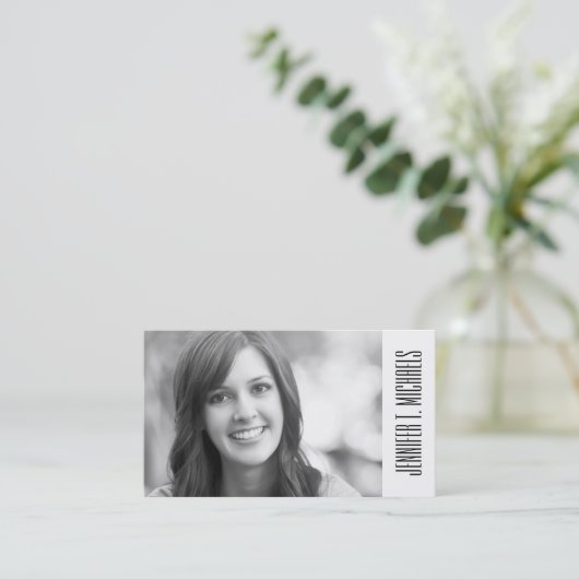 Foto Afstuderen | Retroflamingos op mintstrips Contactkaartje (Staand voorkant)