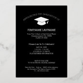 Foto afstuderen - Robuust script met Afstudeerder Folie Uitnodiging (Achterkant)