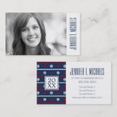 Foto Afstuderen | Rode witte en blauwe oceaan Contactkaartje (Voorkant / Achterkant)