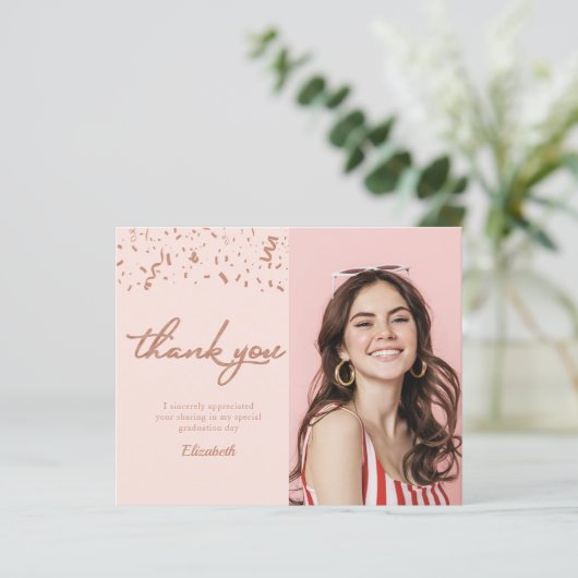 Foto Afstuderen Roos Gold Budget Hartelijk dank (Staand voorkant)