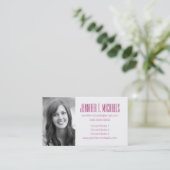 Foto Afstuderen | Roze lamingos Contactkaartje (Staand voorkant)