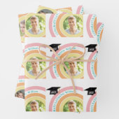 Foto Afstuderen Roze & Oranje cirkels Inpakpapier Vel (In situ)