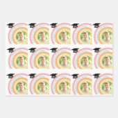 Foto Afstuderen Roze & Oranje cirkels Inpakpapier Vel (Voorkant)