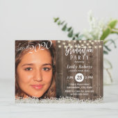 Foto Afstuderen Rustic Baby's Breath Floral Kaart (Staand voorkant)