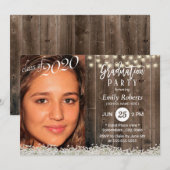 Foto Afstuderen Rustic Baby's Breath Floral Kaart (Voorkant / Achterkant)