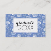 Foto Afstuderen | Sassy Seashell Pattern Contactkaartje (Achterkant)