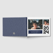 Foto Afstuderen School Blauw en Wit Gastenboek (Volledig)