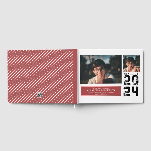 Foto Afstuderen School Rood en Wit Gastenboek (Volledig)