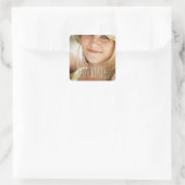 Foto Afstuderen Seals Modern High School Afstudere Vierkante Sticker (Tas)